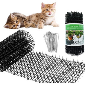 Cat Spikes and Cat Scat Mat for Cat Deterrent and Anti Cat Mat (2M x 30cm Roll)