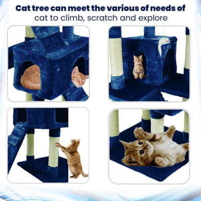 133CM LARGE CAT TREE ACTIVITY CENTRE MULTILEVEL SCRATCHING POST CLIMBING TOWER