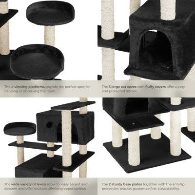 Cat Tree Entissar - 214 cm tall, sisal scratching posts, anti-tip ...