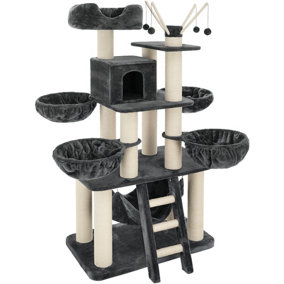 Cat tree scratching post Gismo - grey/white