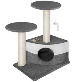 Cat Tree Tommy - 71 cm, sisal cat scratching post  - grey/white