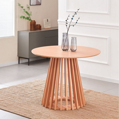 Catalina Round Wood Grain Effect Dining Table