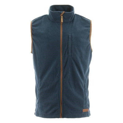 Caterpillar Concord Fleece Bodywarmer Gilet Navy Blue - XL