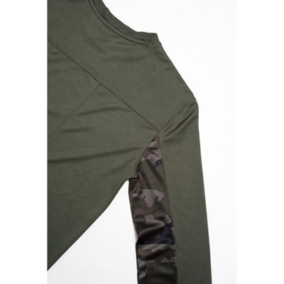 Caterpillar - Coolmax Long Sleeve Tee - Green - Tee Shirt - XL