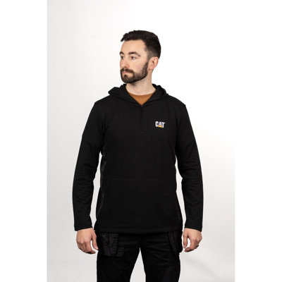 Caterpillar - Coolmax Quarter Zip Hoodie - Black - X Large