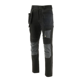 Caterpillar - Essentials Stretch Knee Pocket - Black - Trousers - 30" L - 32" W