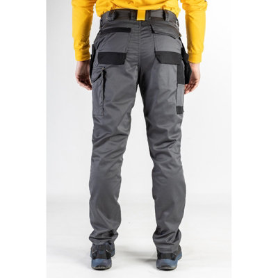 Caterpillar - Essentials Stretch Knee Pocket - Grey - Trousers - 30" L - 36" W