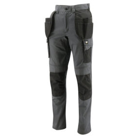 Caterpillar - Essentials Stretch Knee Pocket - Grey - Trousers - 34" L - 38" W