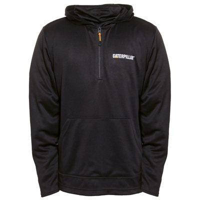 Caterpillar Guardian Quarter Zip Hooded Jumper Black - M 