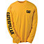 Caterpillar - Trademark Banner Long Sleeve T-Shirt - Yellow - Tee Shirt - L