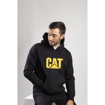 Caterpillar Trademark Hooded Pullover Work Jumper Black - L