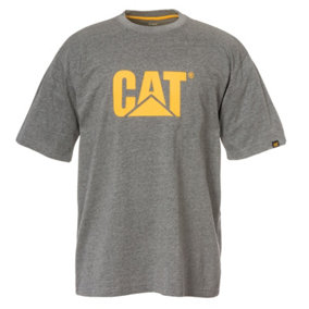 Caterpillar - Trademark Logo T-Shirt - Grey - Tee Shirt - XXXL