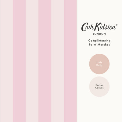 Cath Kidston Canopy Stripe Pink Wallpaper