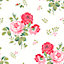 Cath Kidston Cream Floral Pearl effect Embossed Wallpaper