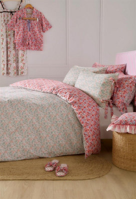 Cath Kidston Ditsy Archive Pink Duvet Cover Set Floral Themed Single Bedding Set