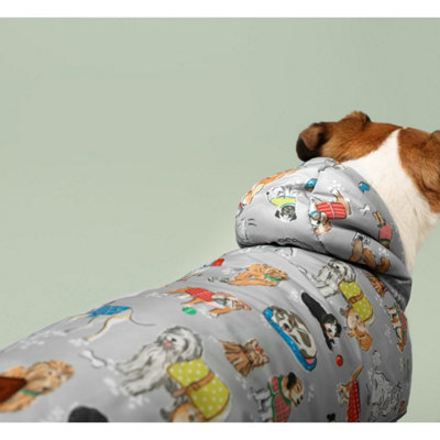 Cath Kidston Dog Rain Mac with Fleece Inner and Leather Label Multicoloured (XS)