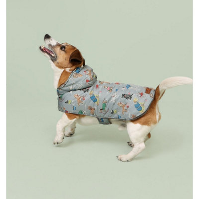 Cath Kidston Dog Rain Mac with Fleece Inner and Leather Label Multicoloured XS