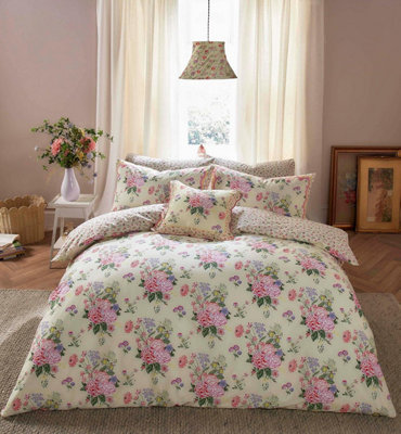 Cath Kidston Floral Fields Duvet Cover Set Lemon Super King Bedding Set