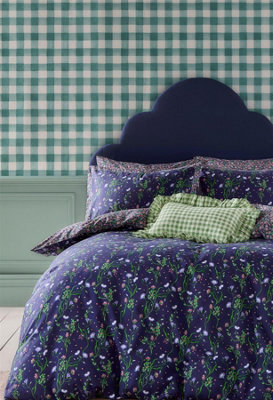 Cath Kidston Nightshade Navy Duvet Cover Set Floral Themed Double Bedding Set