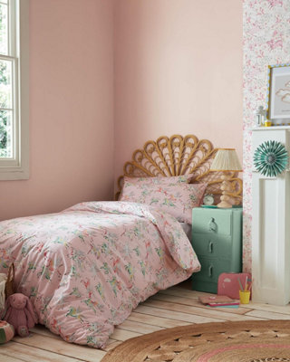 Cath Kidston Painted Unicorn Children Single Duvet Cover Set Pink