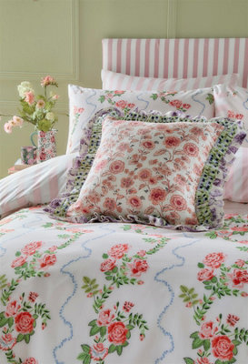 Cath Kidston Rose Flutter Pink Duvet Cover Set Floral Themed Single Bedding