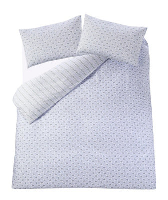 Cath Kidston Ticking Stripe Blue Single Duvet Cover Set