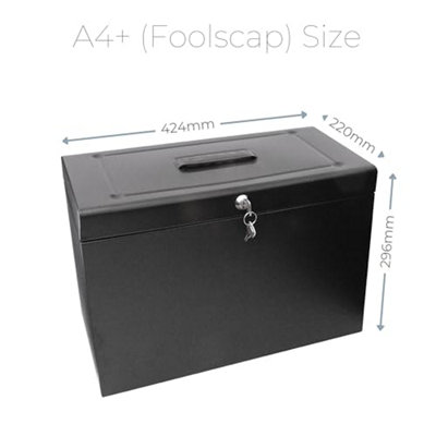 Cathedral Products A4+ (Foolscap) Steel File Box with Starter Pack of 5 ...