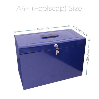 Cathedral Products A4+ (Foolscap) Steel File Box with Starter Pack of 5 ...