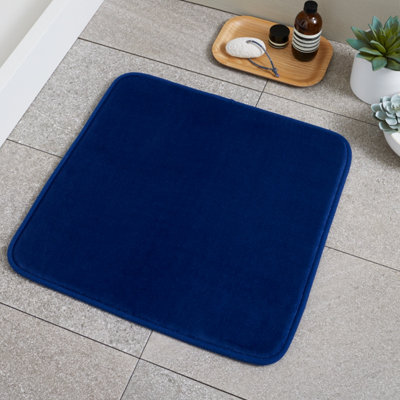 Catherine Lansfield Bathroom AntiBacterial Memory Foam Shower Mat Navy