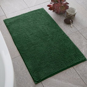 Catherine Lansfield Bathroom Bobble Bath Mat Dark Green