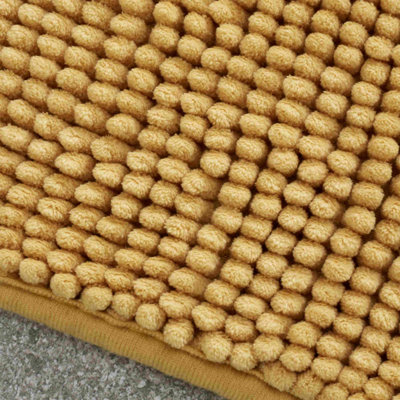 Catherine Lansfield Bathroom Bobble Bath Mat Ochre