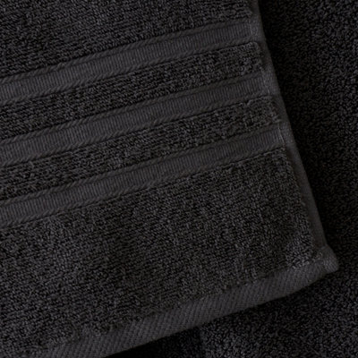 Catherine Lansfield Bathroom Zero Twist 500 gsm Soft & Absorbent Cotton 6 Piece Towel Set Charcoal Grey