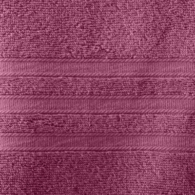 Catherine Lansfield Bathroom Zero Twist 500 gsm Soft & Absorbent Cotton 6 Piece Towel Set Raspberry