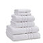 Catherine Lansfield Bathroom Zero Twist 500 gsm Soft & Absorbent Cotton 6 Piece Towel Set White