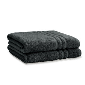 Catherine Lansfield Bathroom Zero Twist 500 gsm Soft & Absorbent Cotton Bath Sheet Pair Charcoal Grey