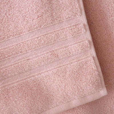 Catherine Lansfield Bathroom Zero Twist 500 gsm Soft & Absorbent Cotton Bath Sheet Pair Pink