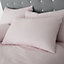 Catherine Lansfield Bedding 145 GM Brushed Cotton Duvet Cover Set with Pillowcases Pink
