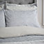 Catherine Lansfield Bedding Art Deco Pearl Embellished Duvet Cover Set with Pillowcases Silver Grey