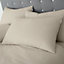 Catherine Lansfield Bedding Brushed Cotton Duvet Cover Set with Pillowcases Cream