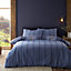 Catherine Lansfield Bedding Brushed Cotton Melrose Tweed Check Reversible Duvet Cover Set with Pillowcases Blue
