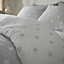 Catherine Lansfield Bedding Brushed Spot Duvet Cover Set with Pillowcases Grey