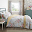 Catherine Lansfield Bedding Canterbury Floral Duvet Cover Set with Pillowcases Duck Egg Blue