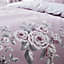 Catherine Lansfield Bedding Canterbury Floral Duvet Cover Set with Pillowcases Heather