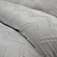 Catherine Lansfield Bedding Chevron Clipped Jacquard Duvet Cover Set with Pillowcases Natural