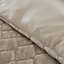Catherine Lansfield Bedding Cosy Diamond Faux Fur Duvet Cover Set with Pillowcase Natural