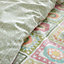 Catherine Lansfield Bedding Crochet Print Reversible Single Duvet Cover Set with Pillowcase Green