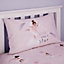 Catherine Lansfield Bedding Dancing Fairies Reversible Duvet Cover Set with Pillowcase Pink