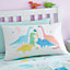 Catherine Lansfield Bedding Dinosaur Friends Reversible Duvet Cover Set with Pillowcase Natural