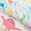 Catherine Lansfield Bedding Dinosaur Friends Reversible Duvet Cover Set with Pillowcases Natural