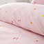 Catherine Lansfield Bedding Embroidered Unicorn Single Duvet Cover Set with Pillowcase Pink